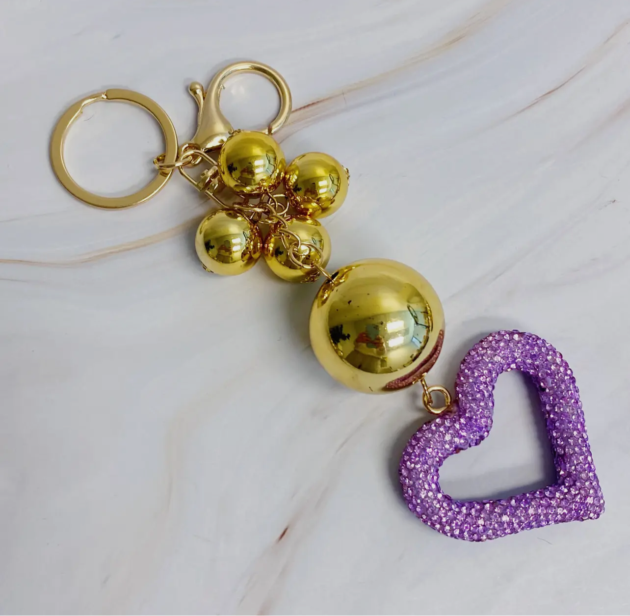 It Girl Glam Heart Bauble Key Chain