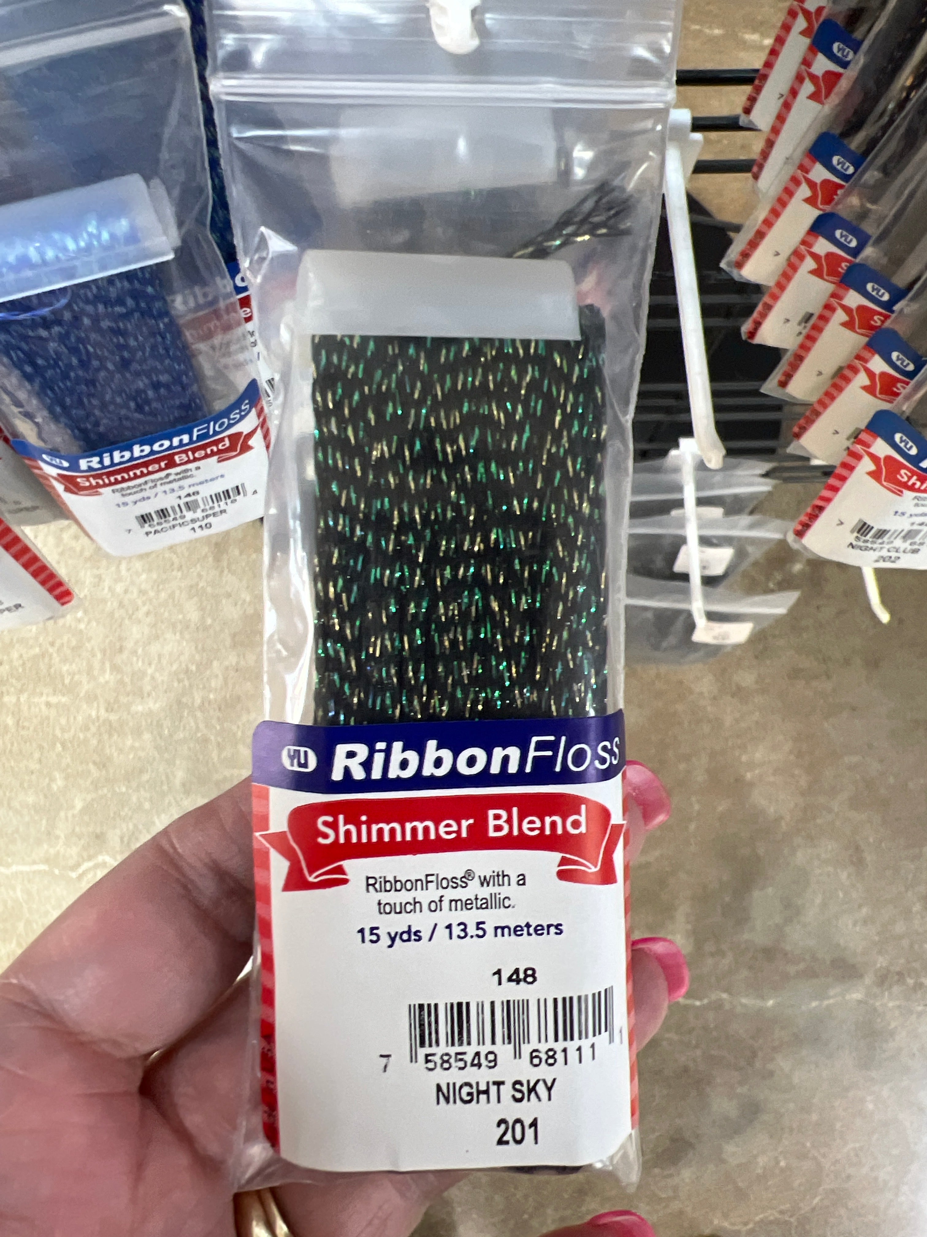 Ribbon Floss Shimmer 148-201 Night Sky