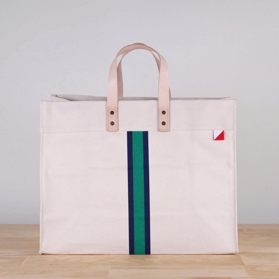 Striped Box Tote