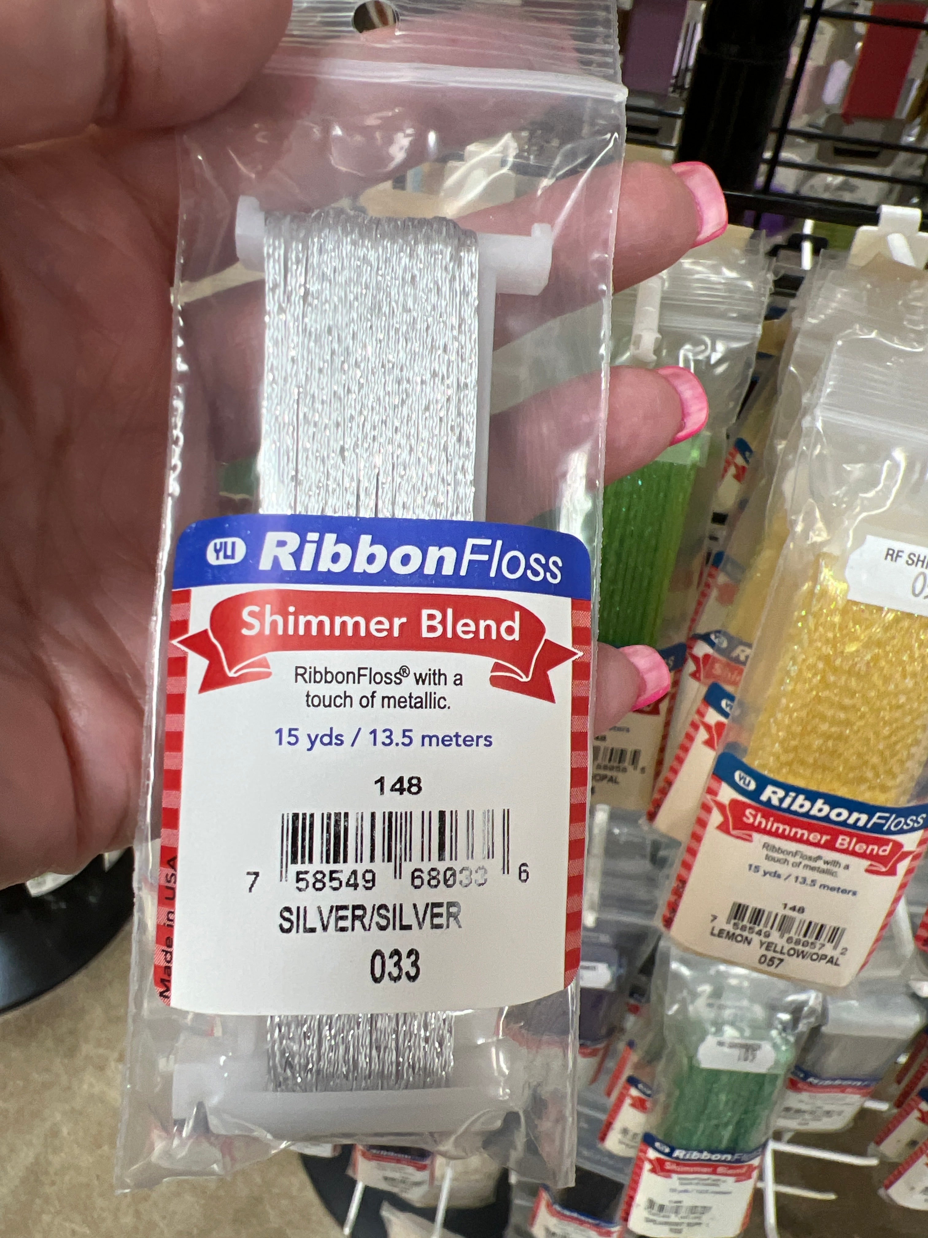 Ribbon Floss Shimmer 148-033 Silver / Silver