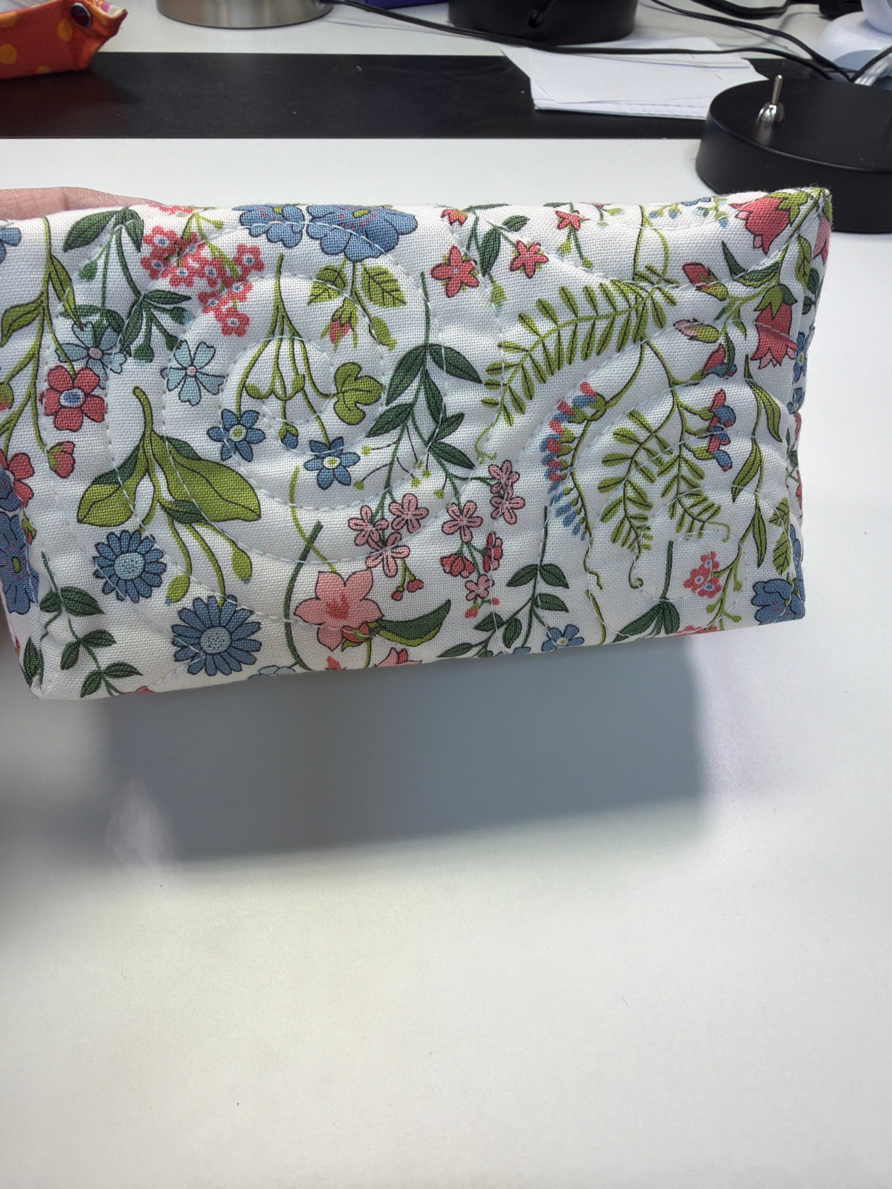 Quilted Zipper Pouch  LG