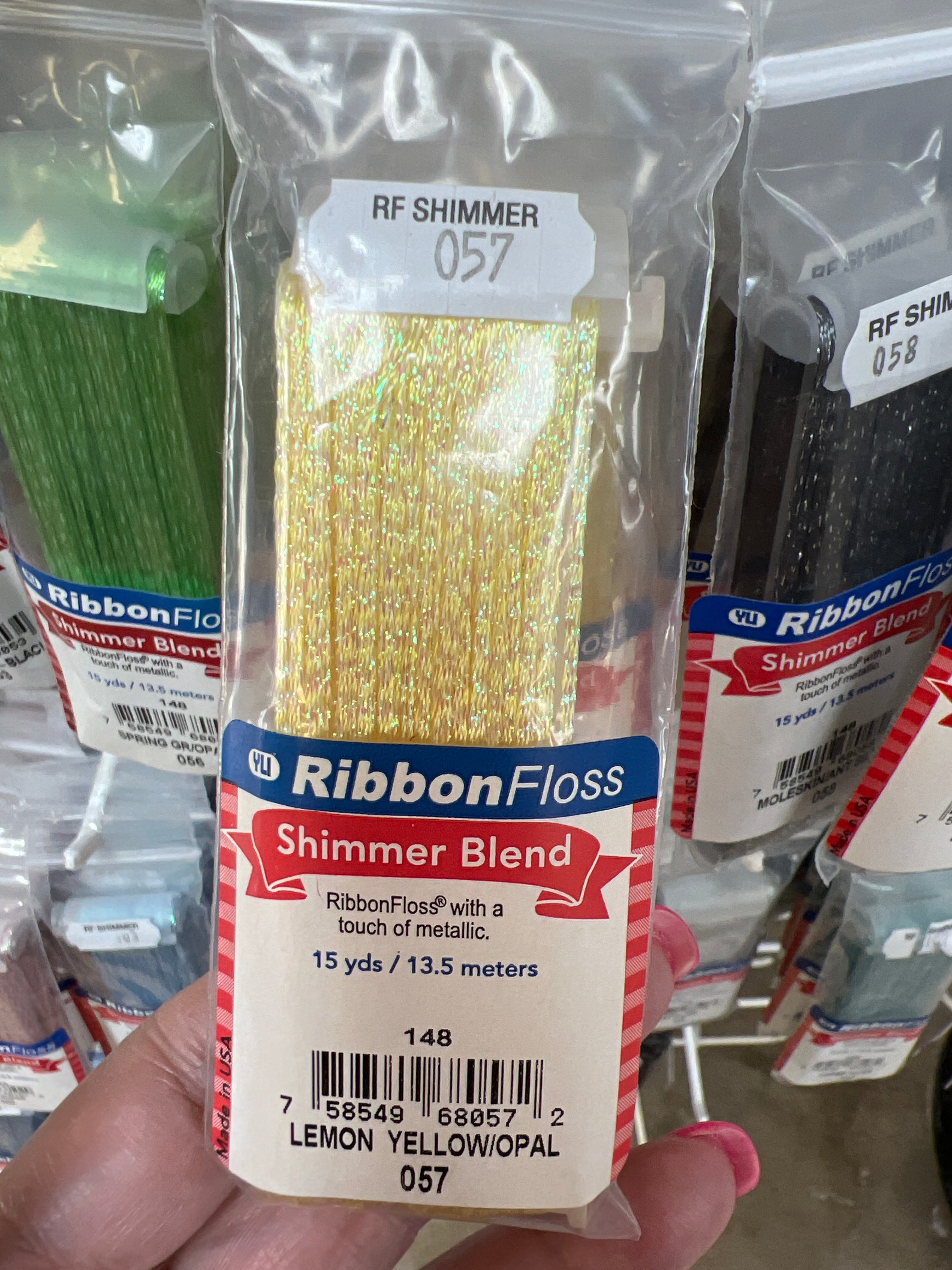 Ribbon Floss Shimmer 148-057 Lemon Yellow / Opal