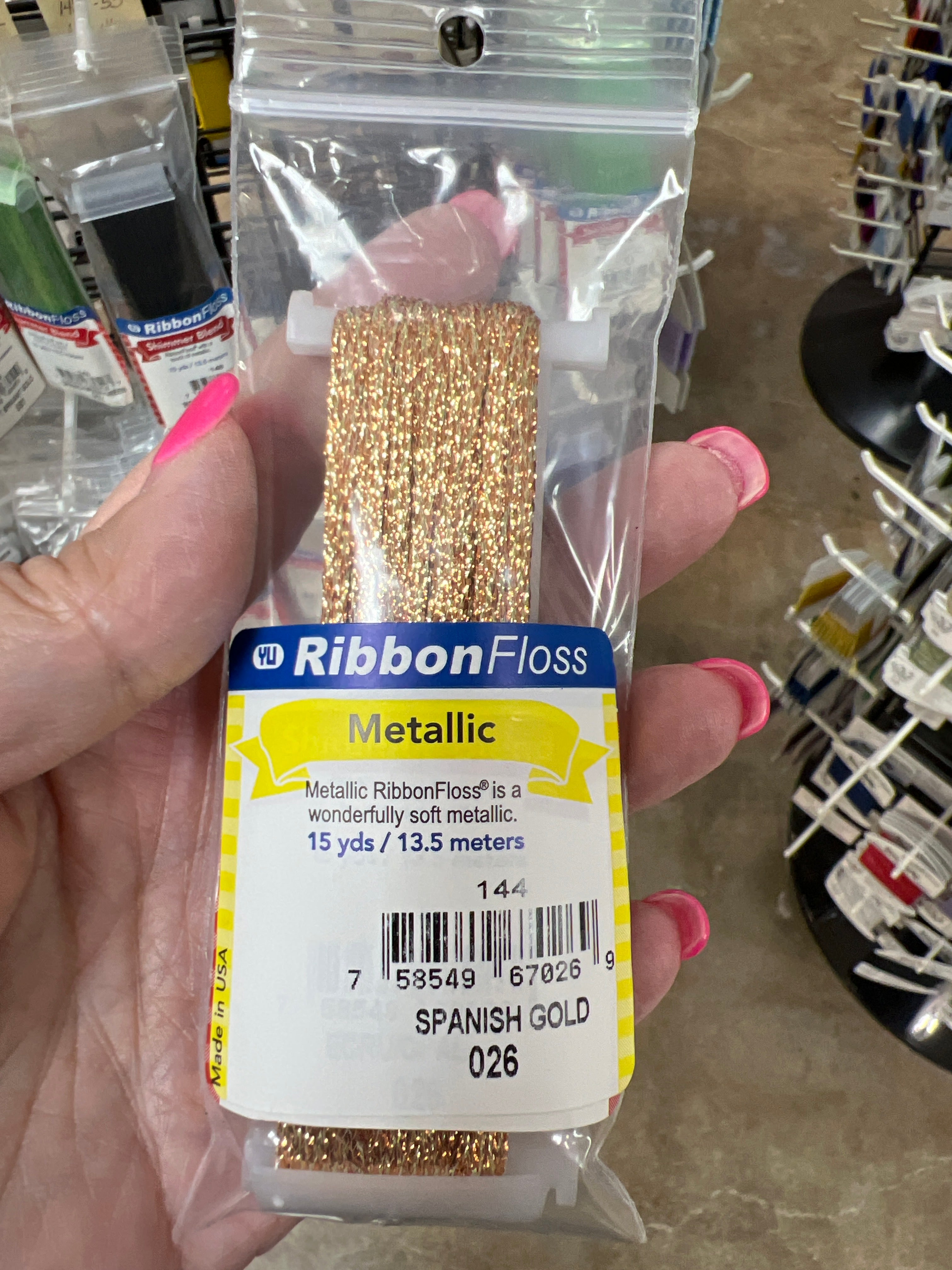 Ribbon Floss Metallic 144-026 Spanish Gold