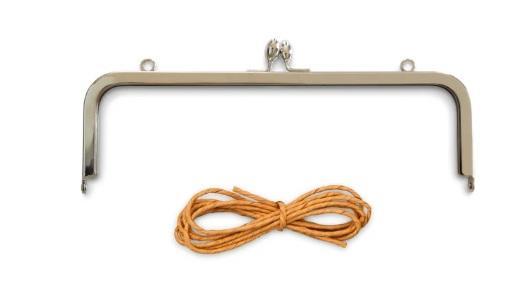 Extra clasp metal frame with snap clasp and orange cord loops