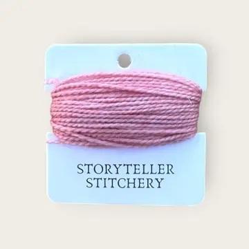 Hand-dyed embroidery thread spool, pale pink