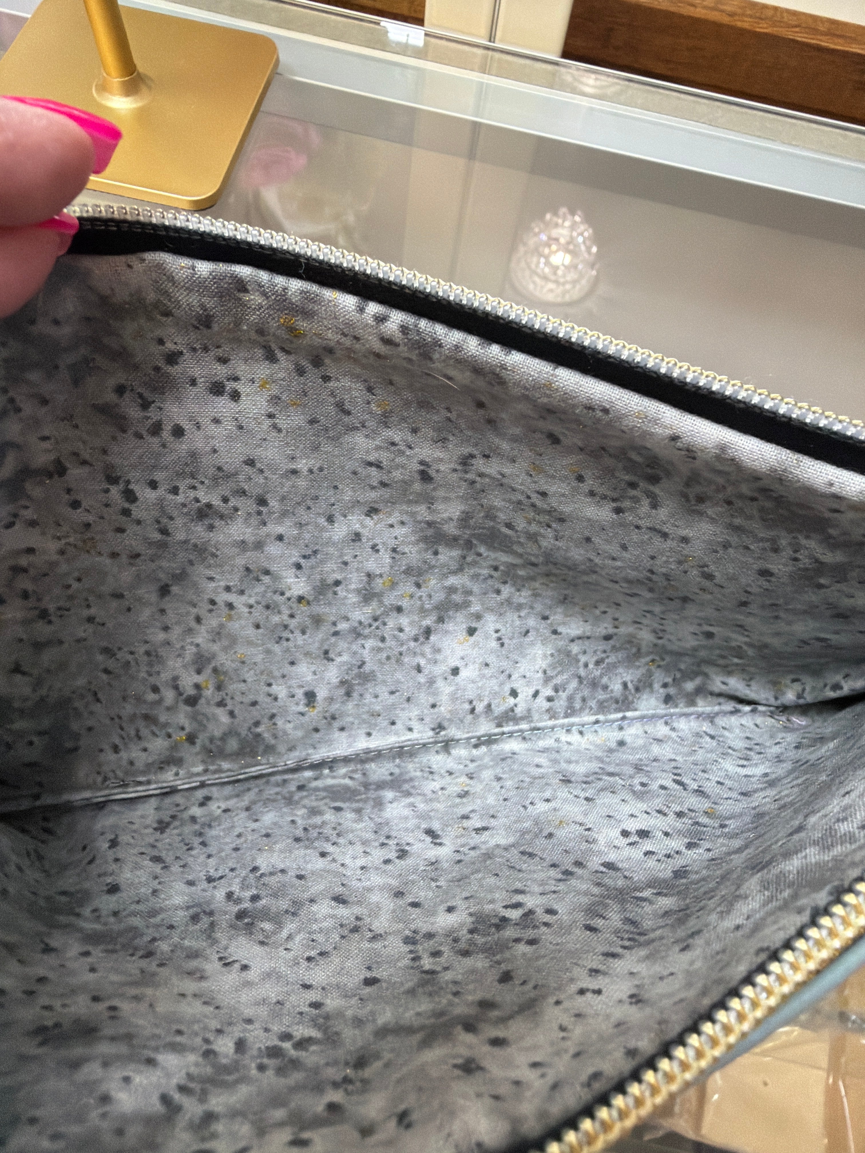 Gold Feather pouch