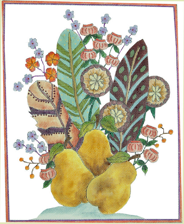 Feather Bouquet with Pears