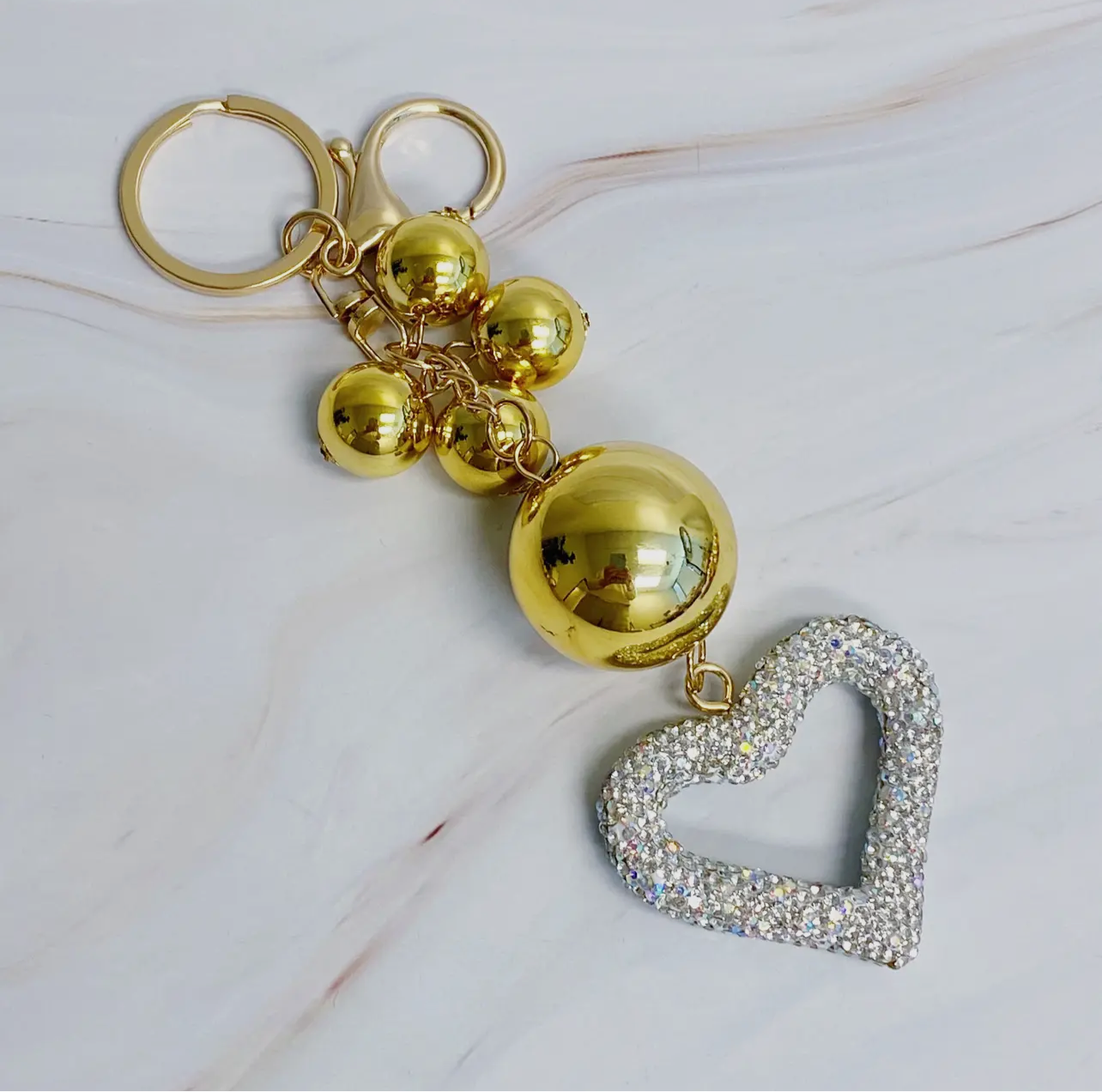 It Girl Glam Heart Bauble Key Chain