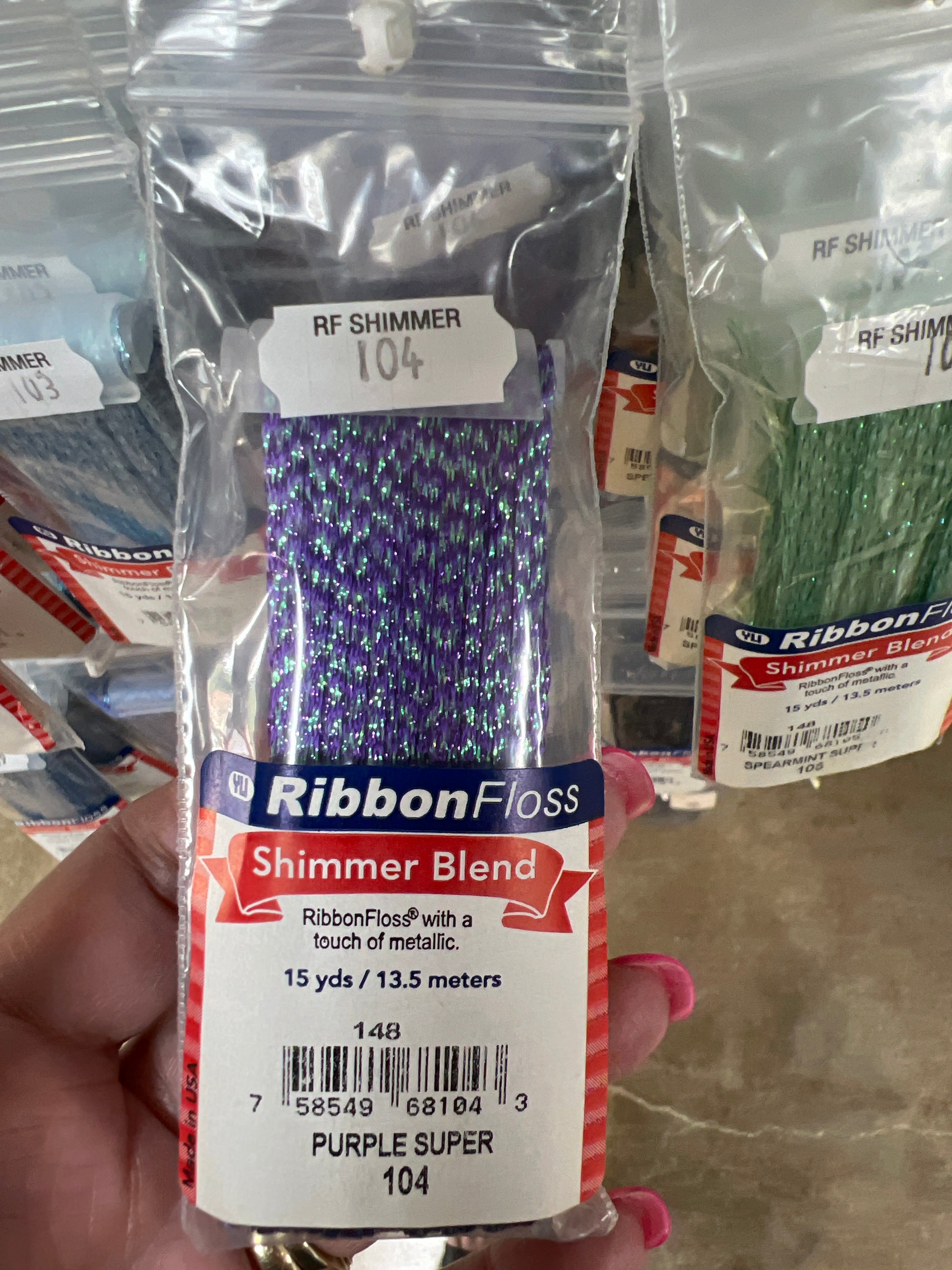 Ribbon Floss Shimmer 148-104 Purple Super