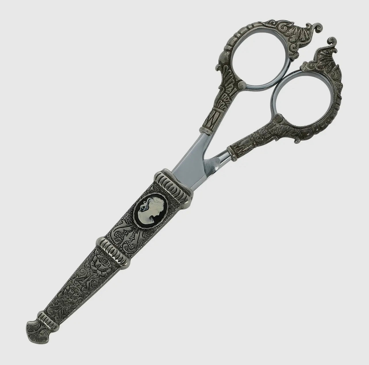 Black & Ivory Cameo Scissors