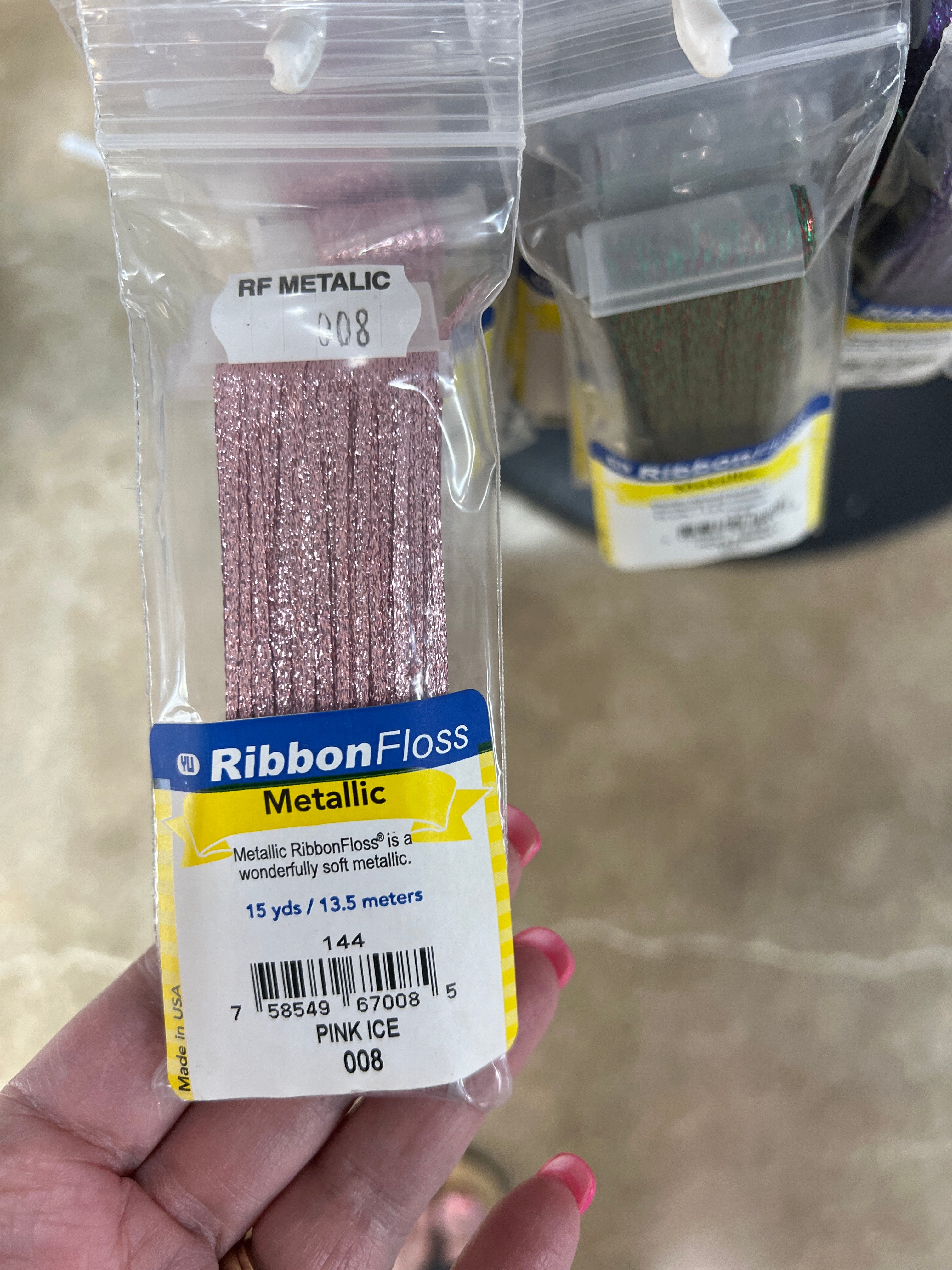 Ribbon Floss Metallic 144-020 Pink Opal