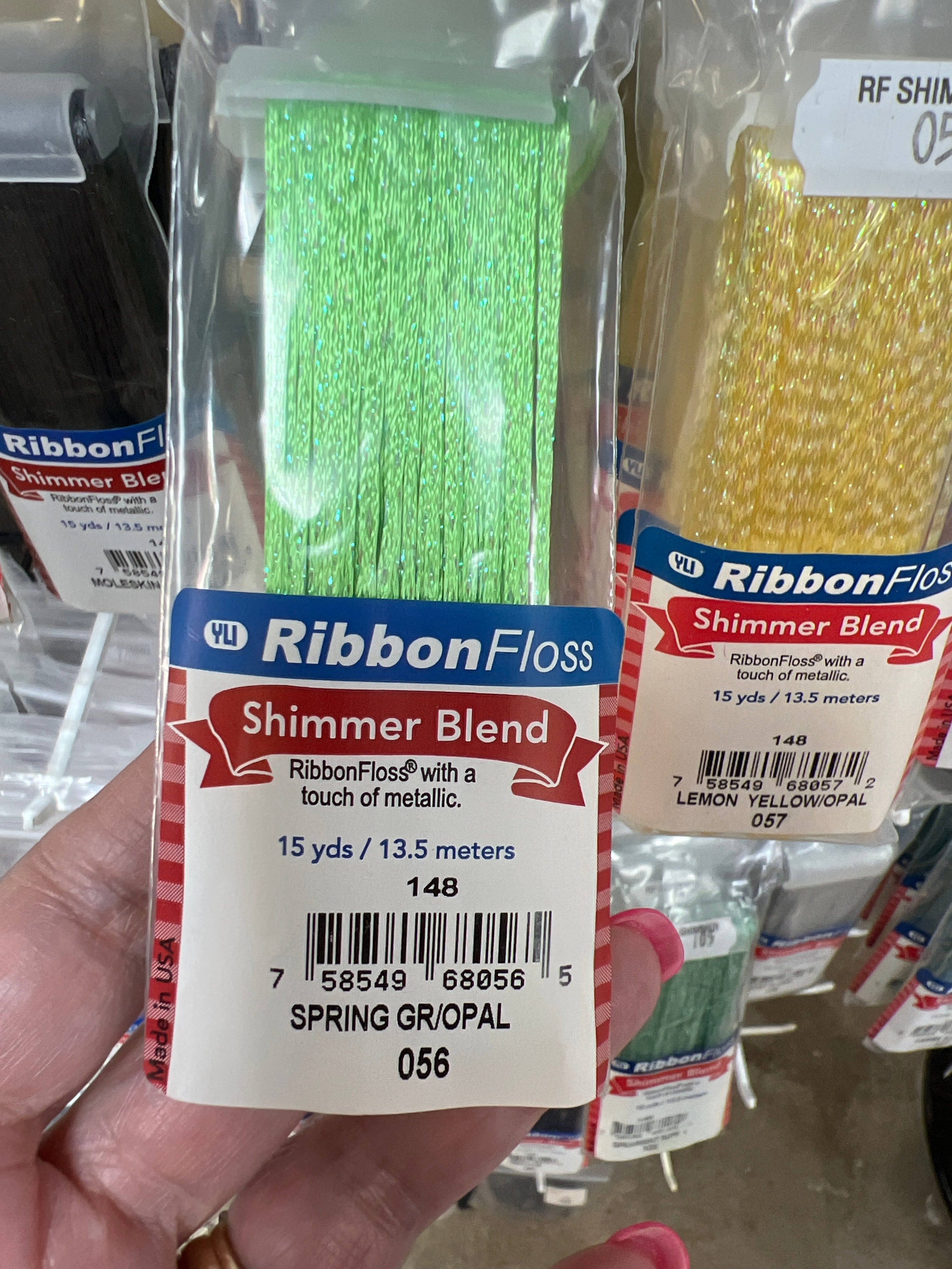 Ribbon Floss Shimmer 148-056 Spring Green / Opal
