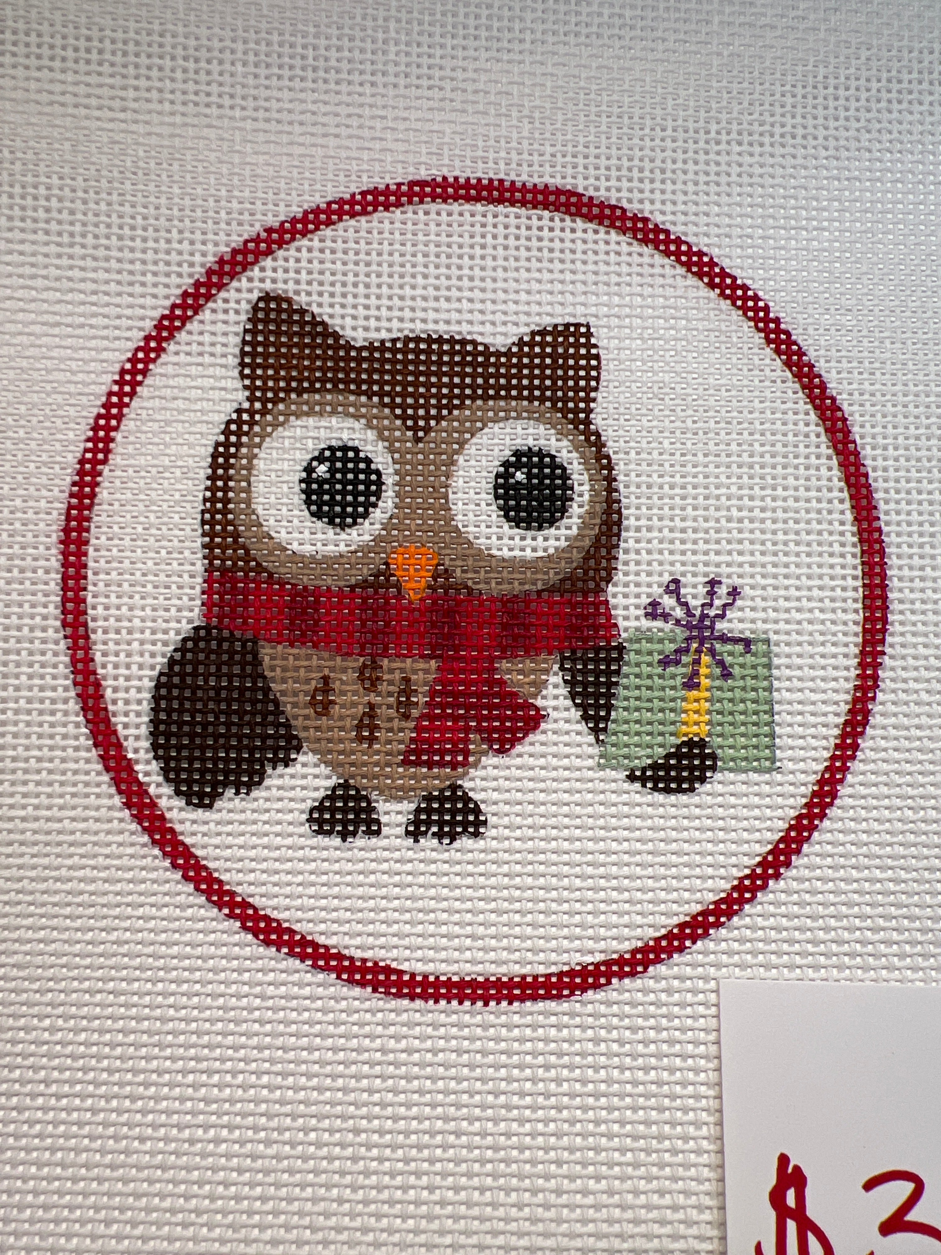 Owl w/Green Present