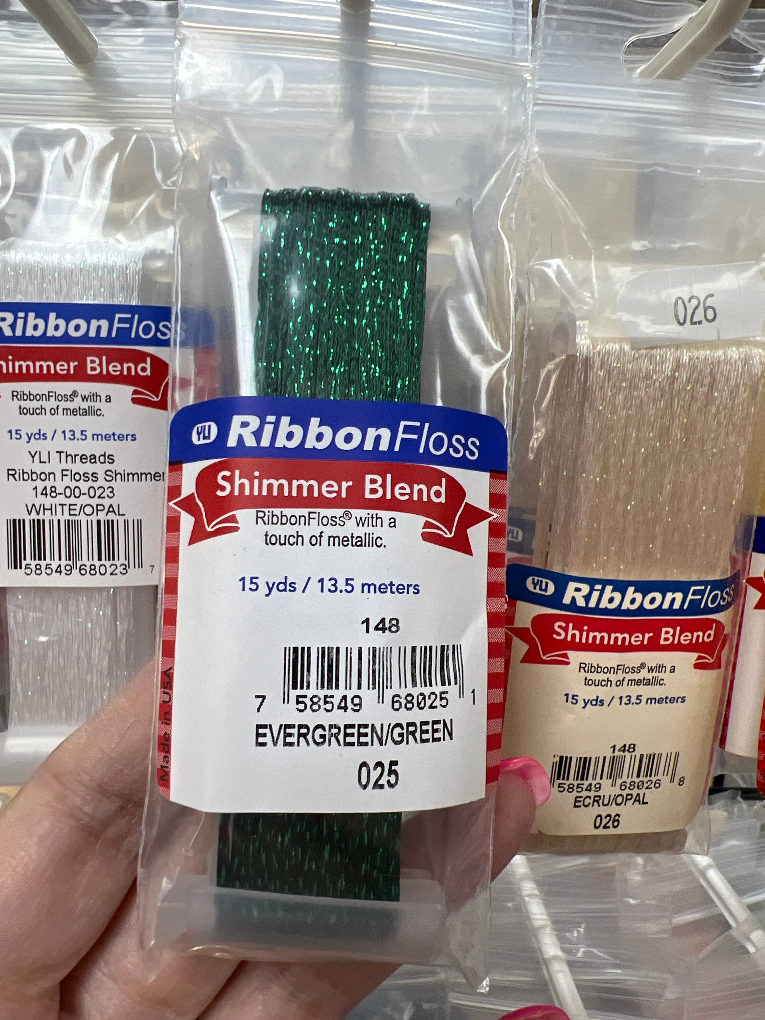 Ribbon Floss Shimmer 148-025 Evergreen / Green