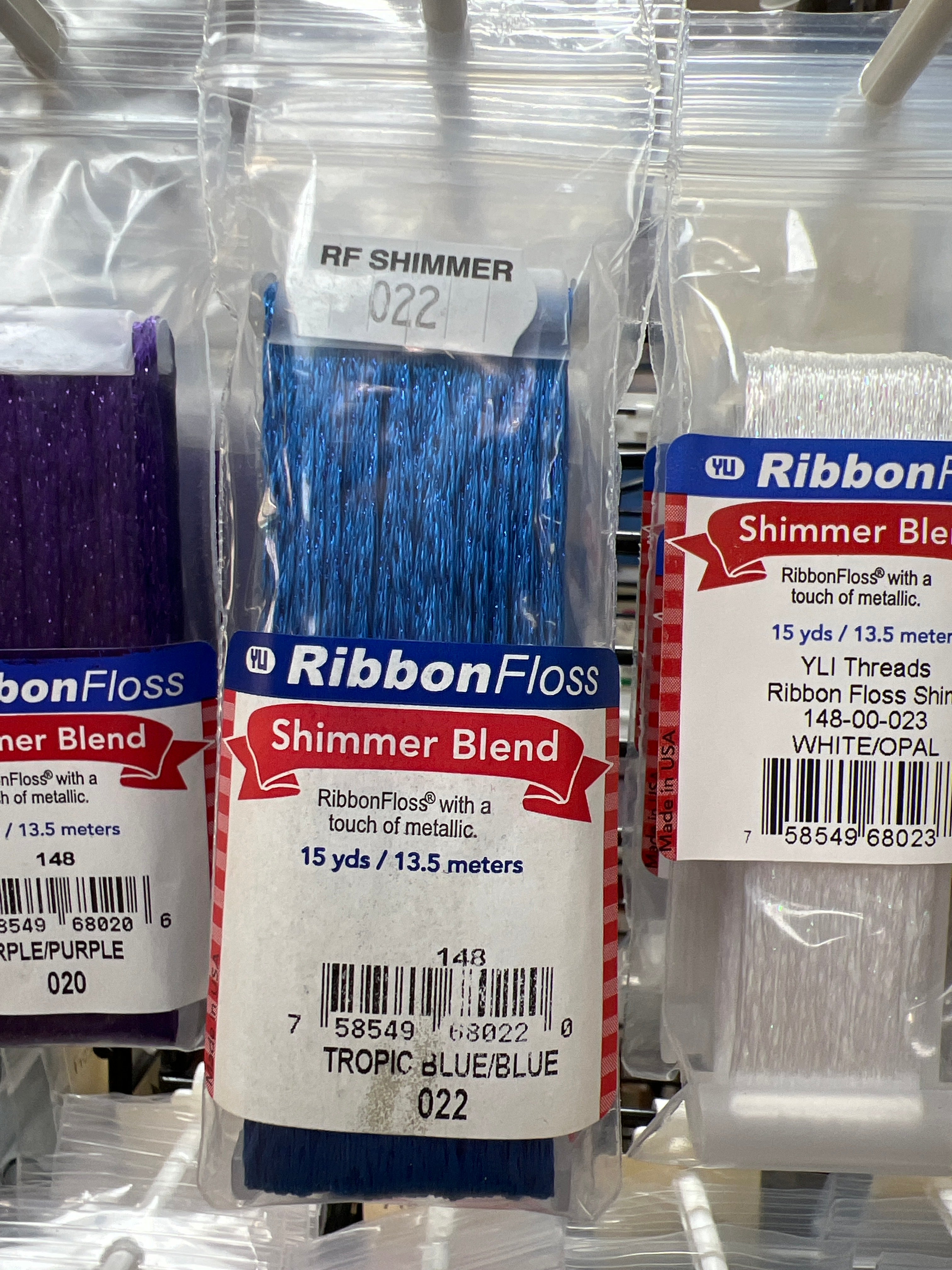 Ribbon Floss Shimmer 148-022 Tropic Blue / Blue