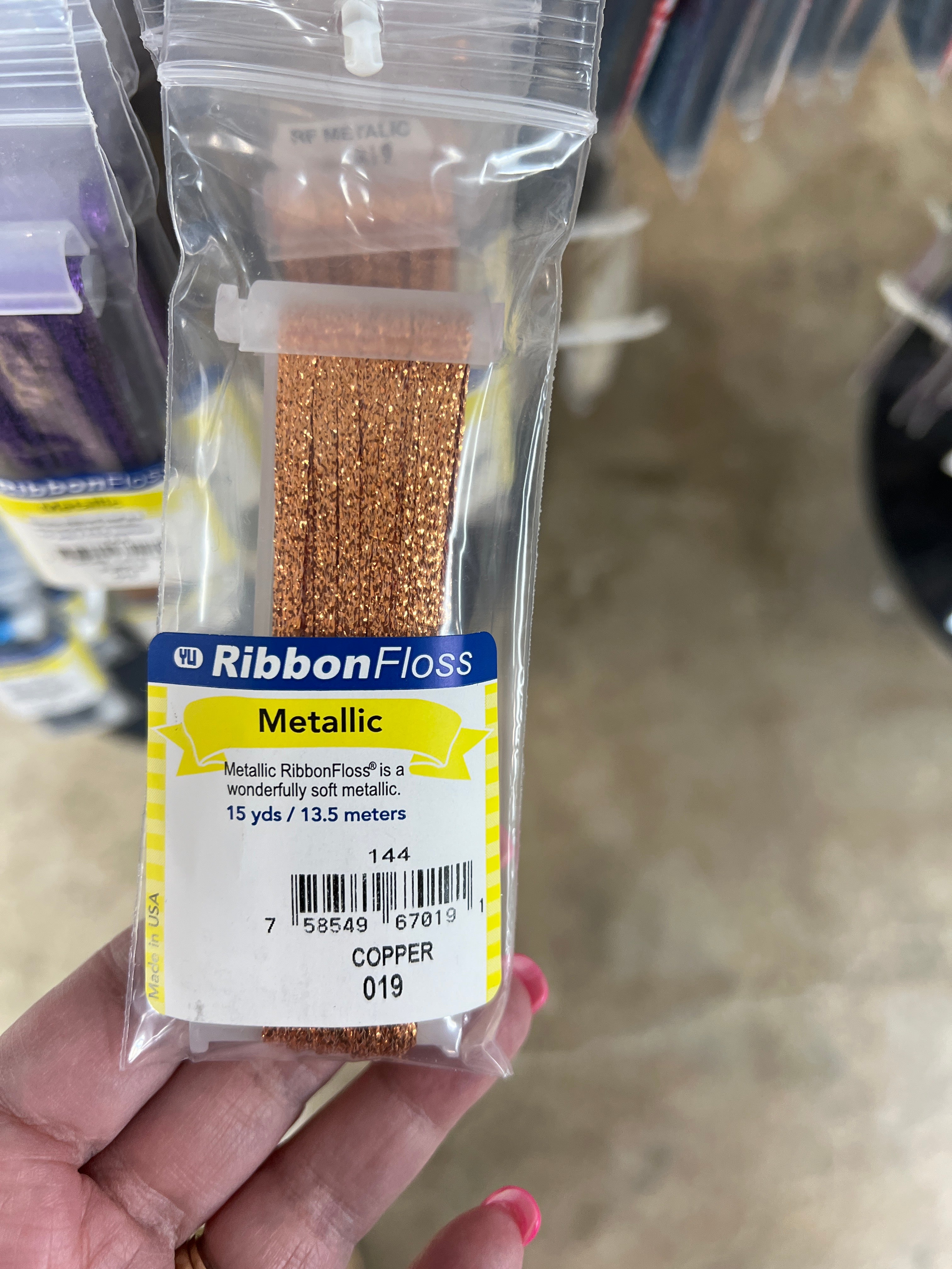 Ribbon Floss Metallic 144-019 Copper