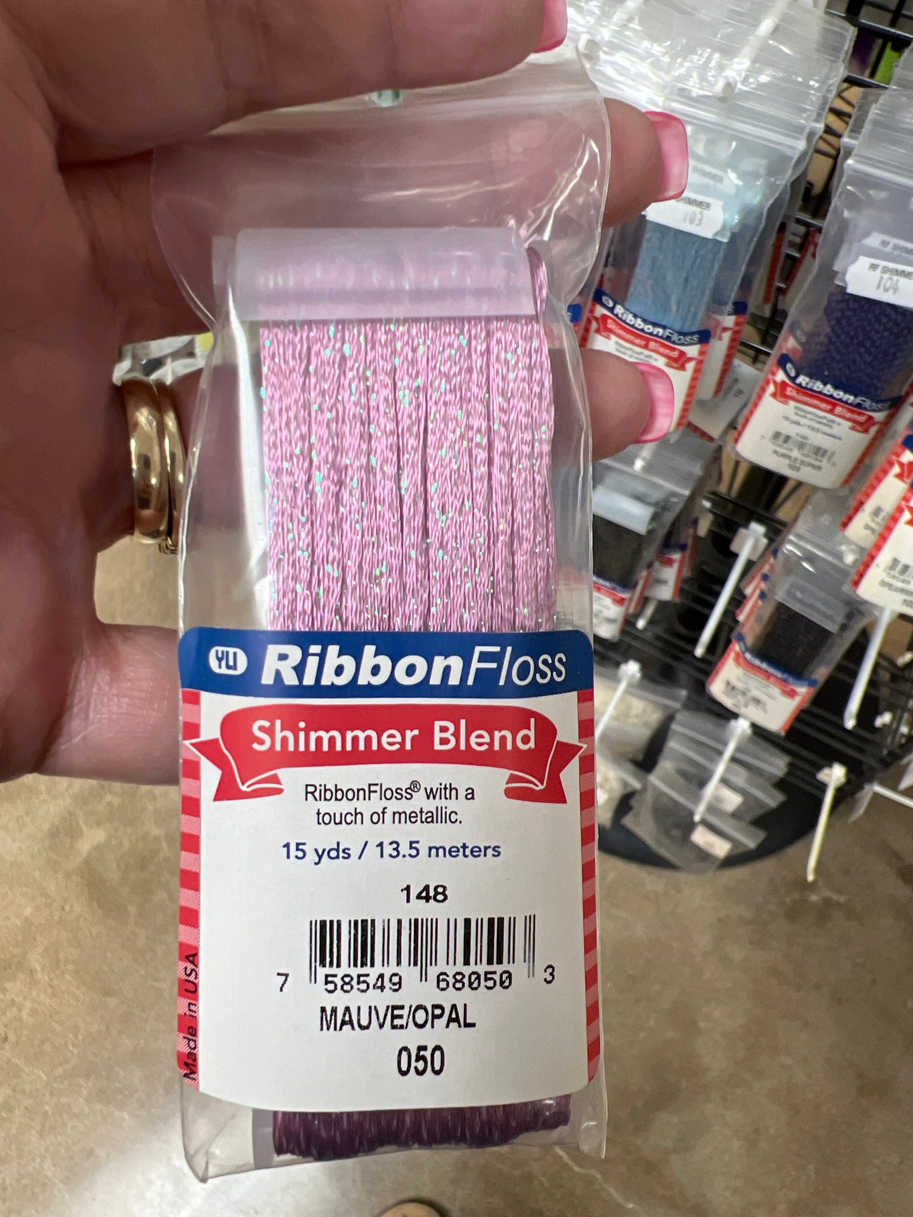 Ribbon Floss Shimmer 148-050 Mauve / Opal