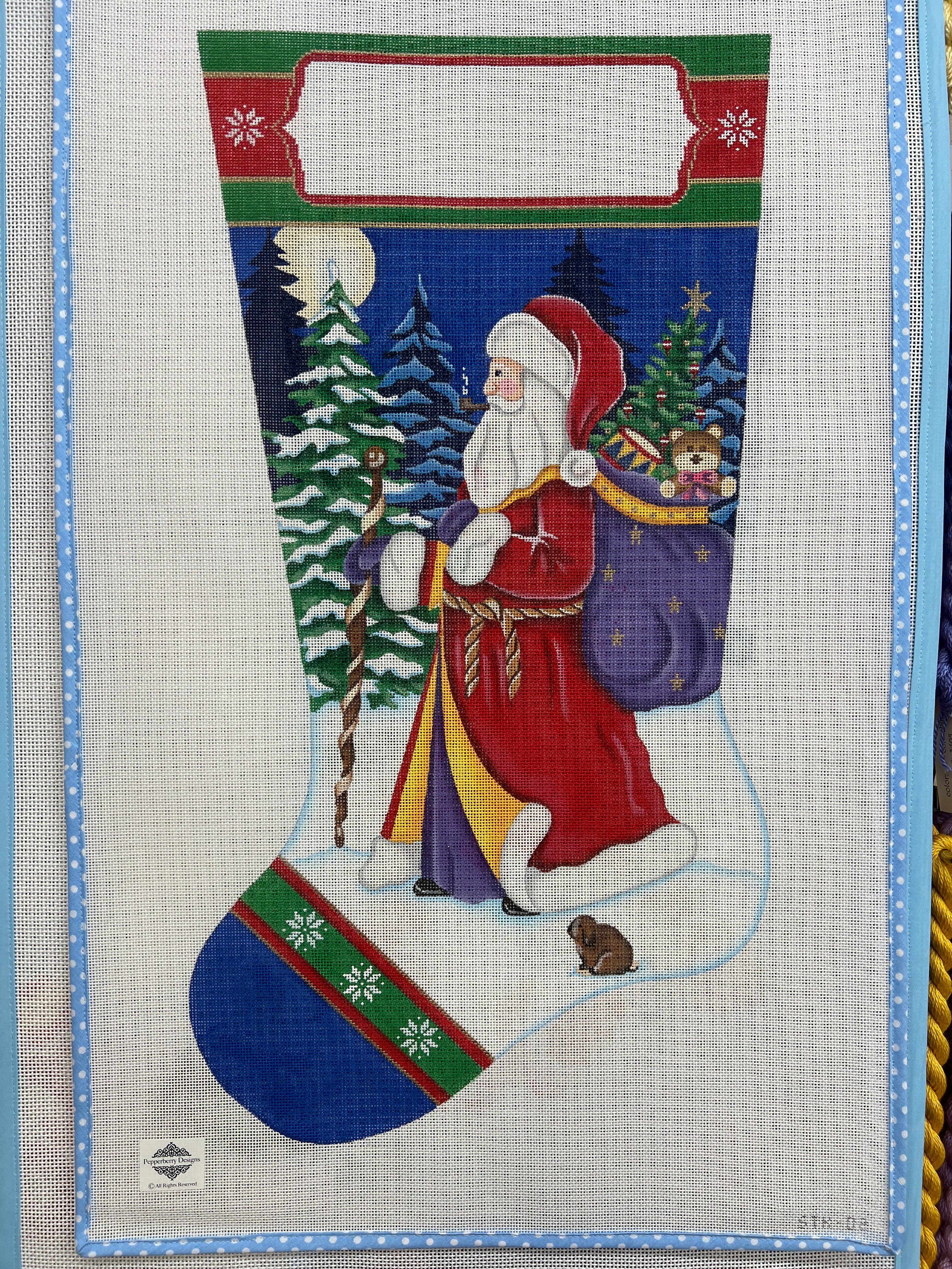 Old World Santa w/Bunny Stocking