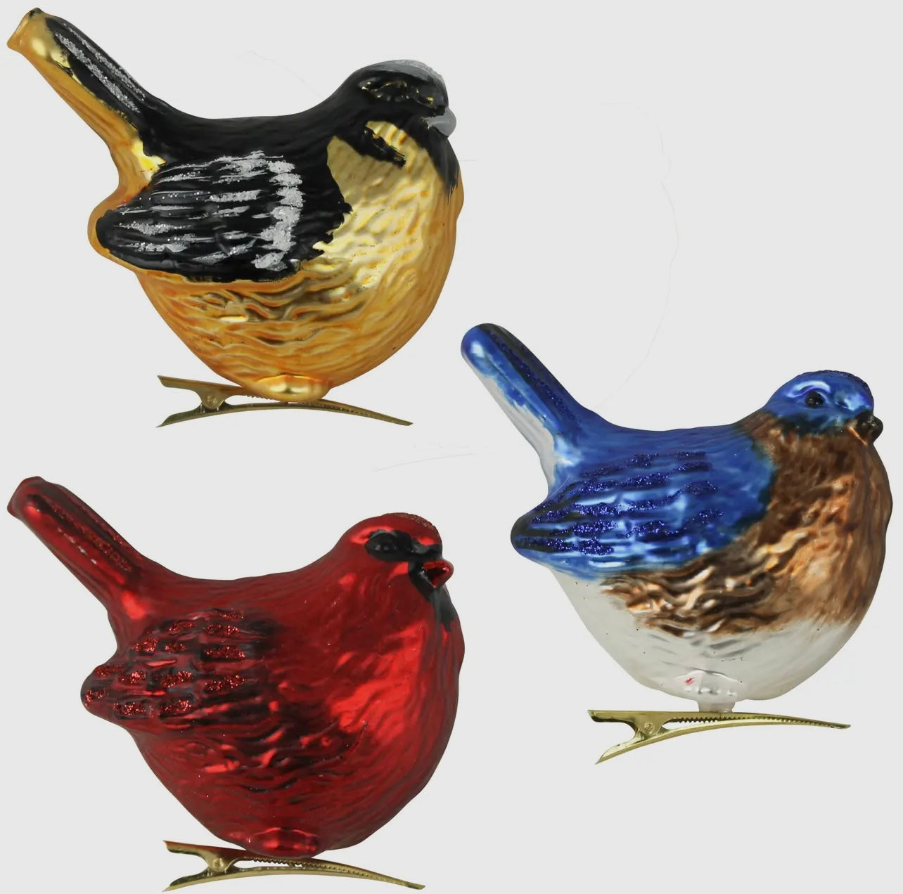 Bird Clip Ornament, glass