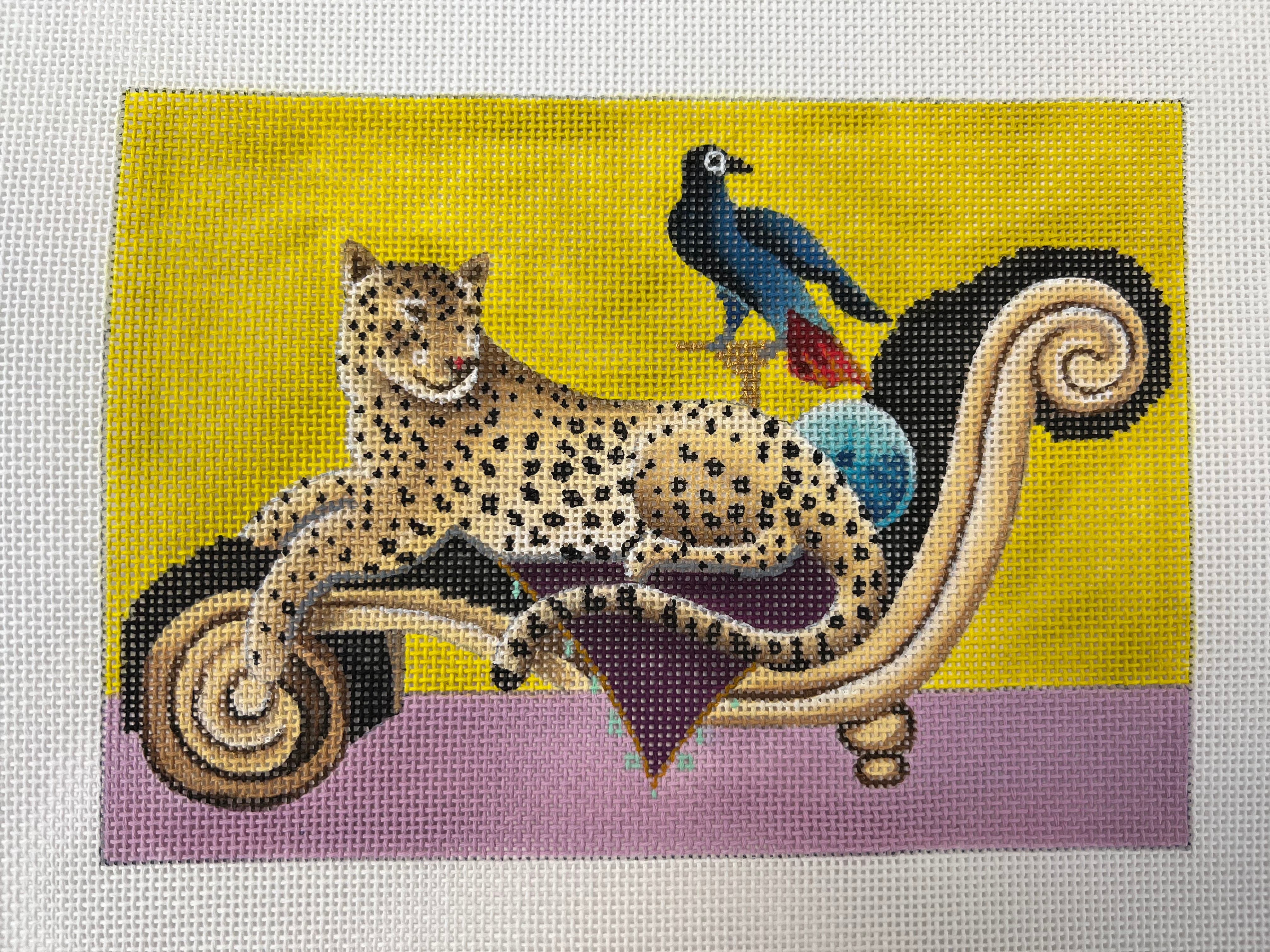 Leopard on sofa