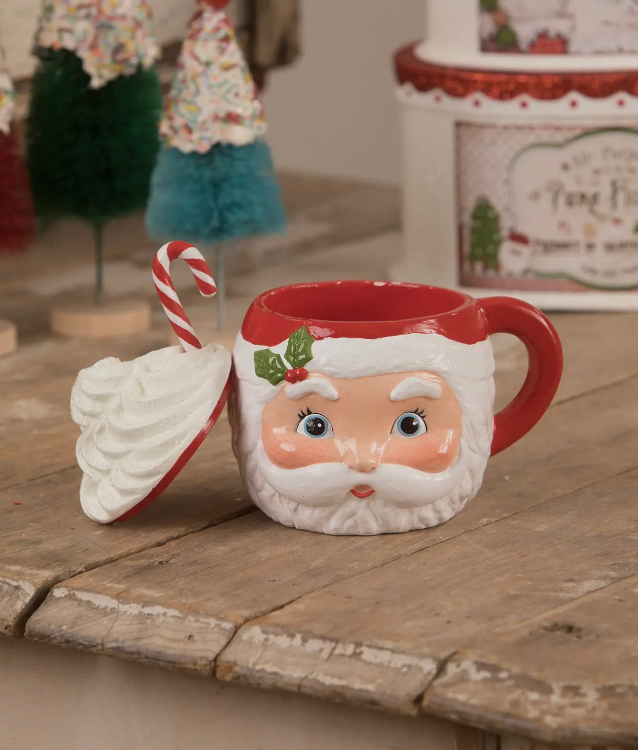 Sweet Tidings Santa Head Mug Container