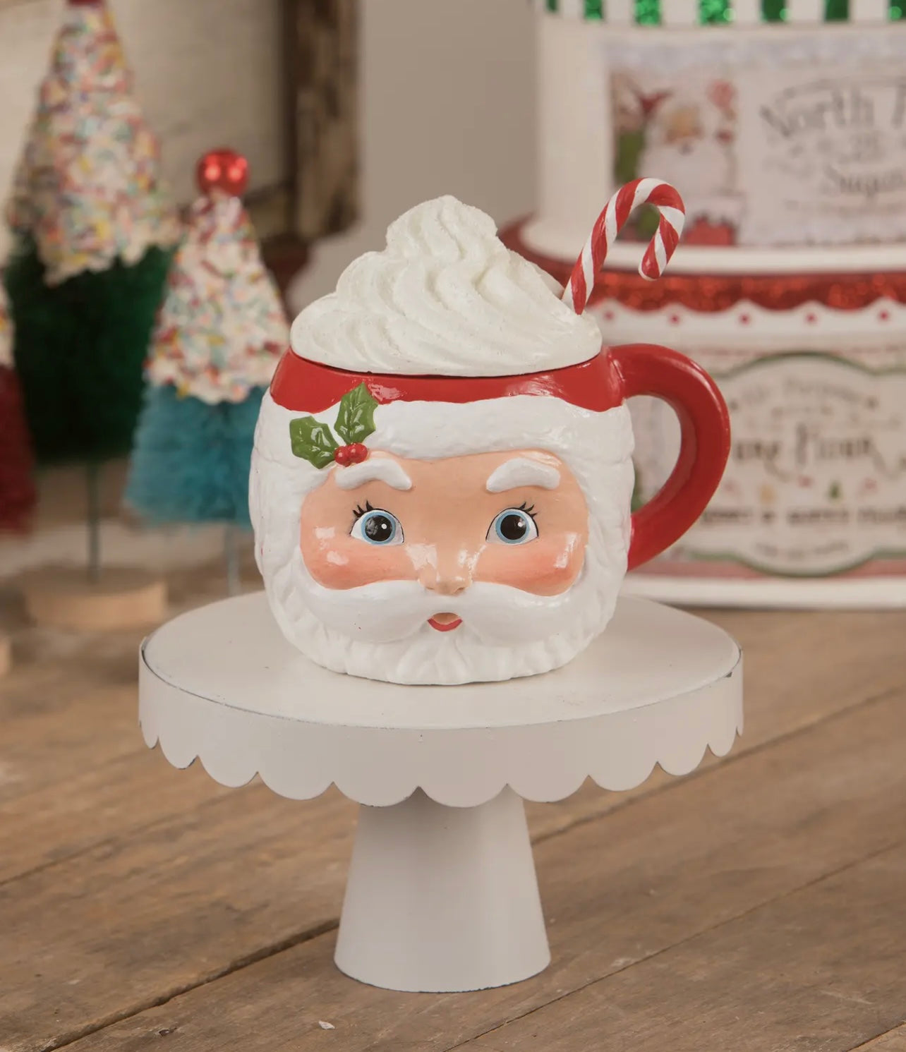 Sweet Tidings Santa Head Mug Container