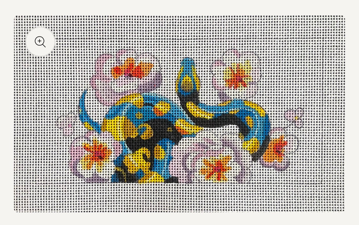 Blue Snake w/ Flowers