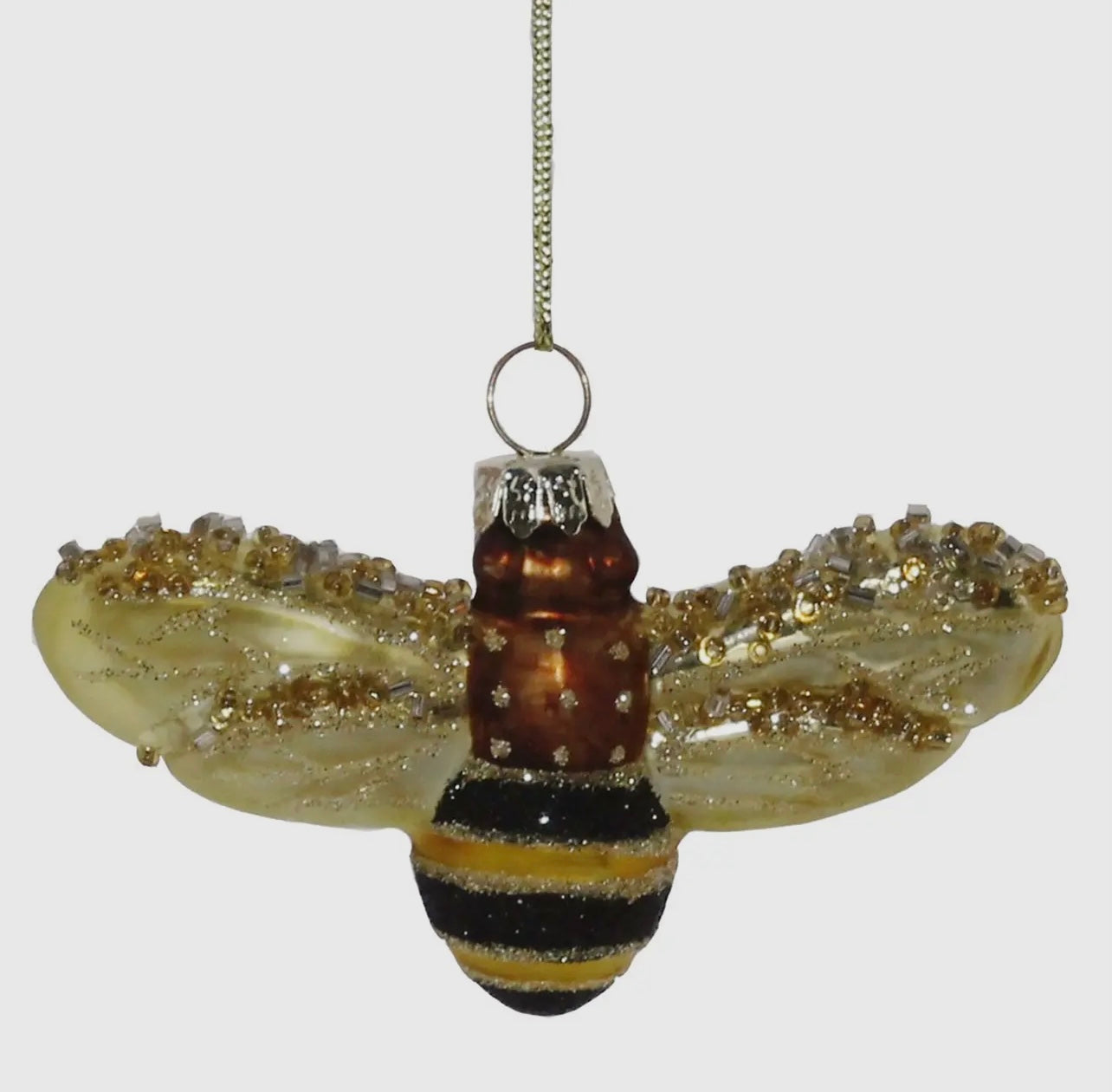 Bee Ornament, glass