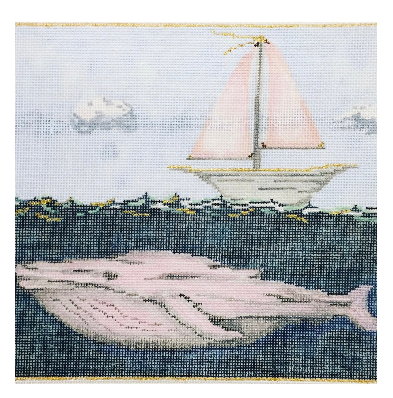 Pink Whale & Sailboat