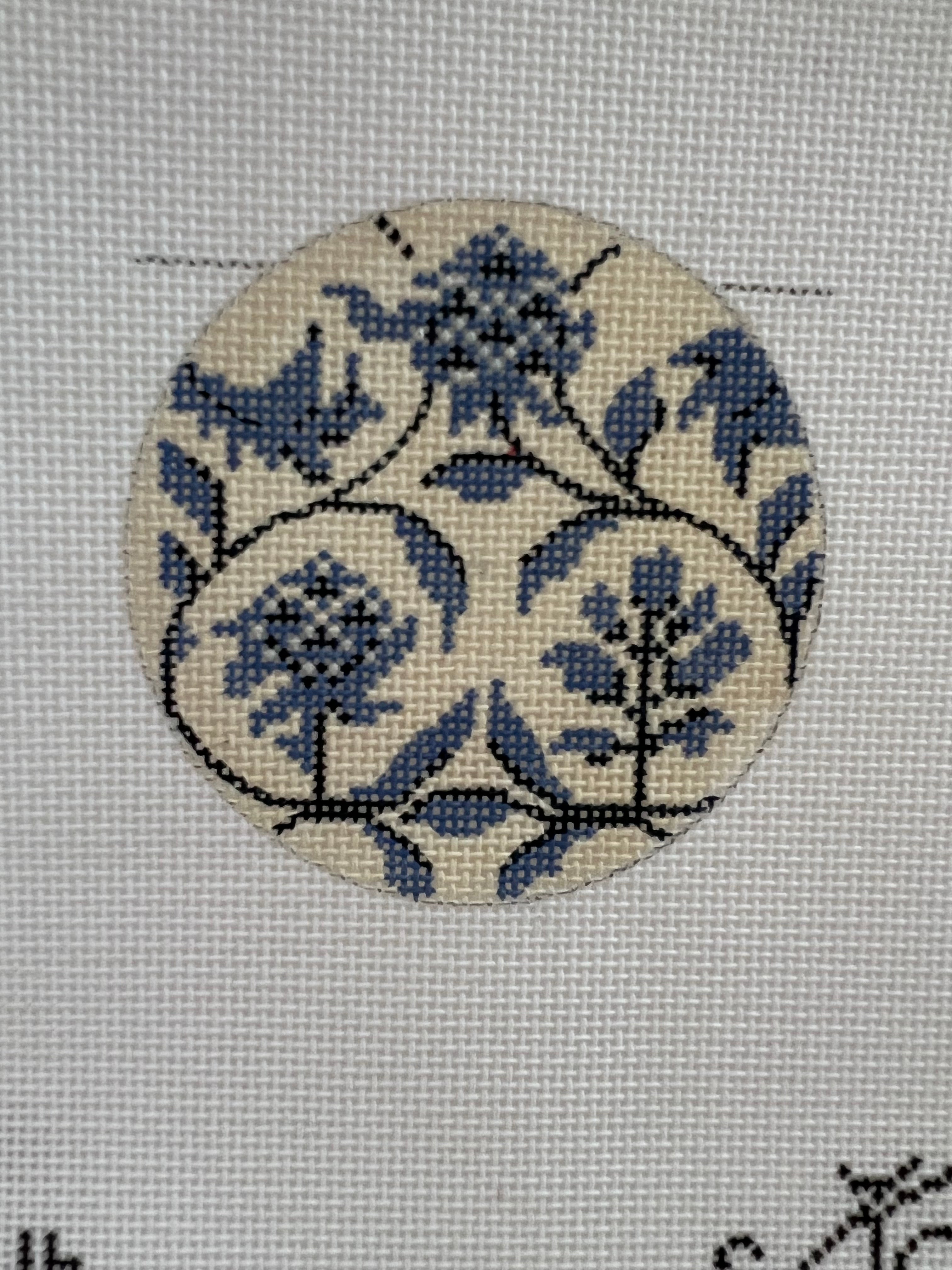 Blue Toile Round