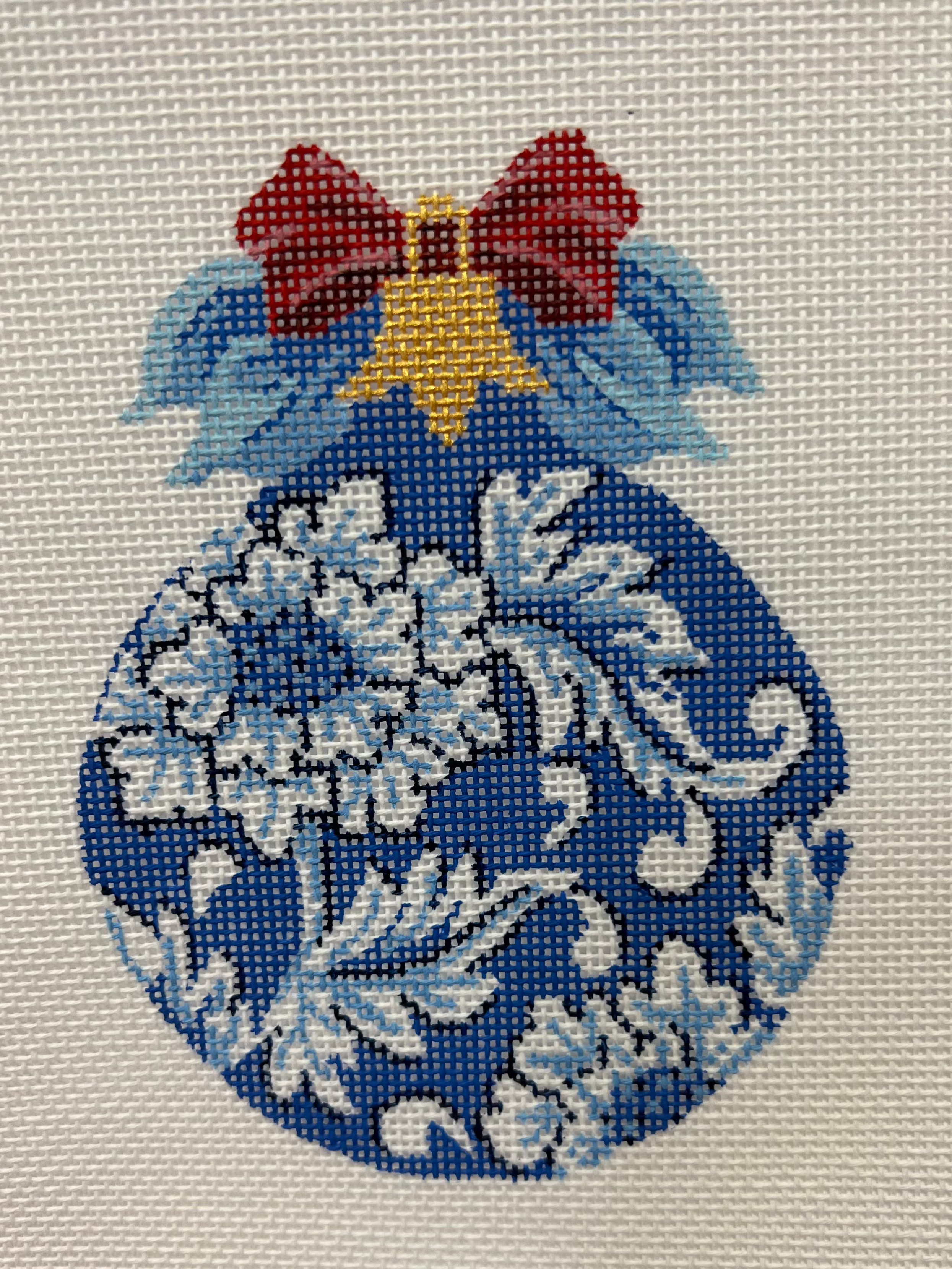 China Blue Floral Ball