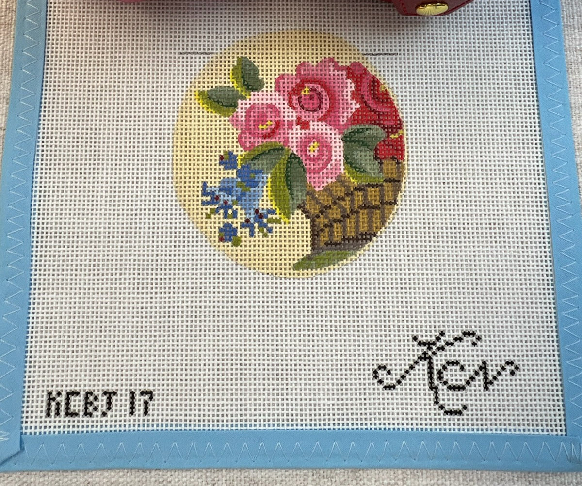 Victorian Rose Basket Round