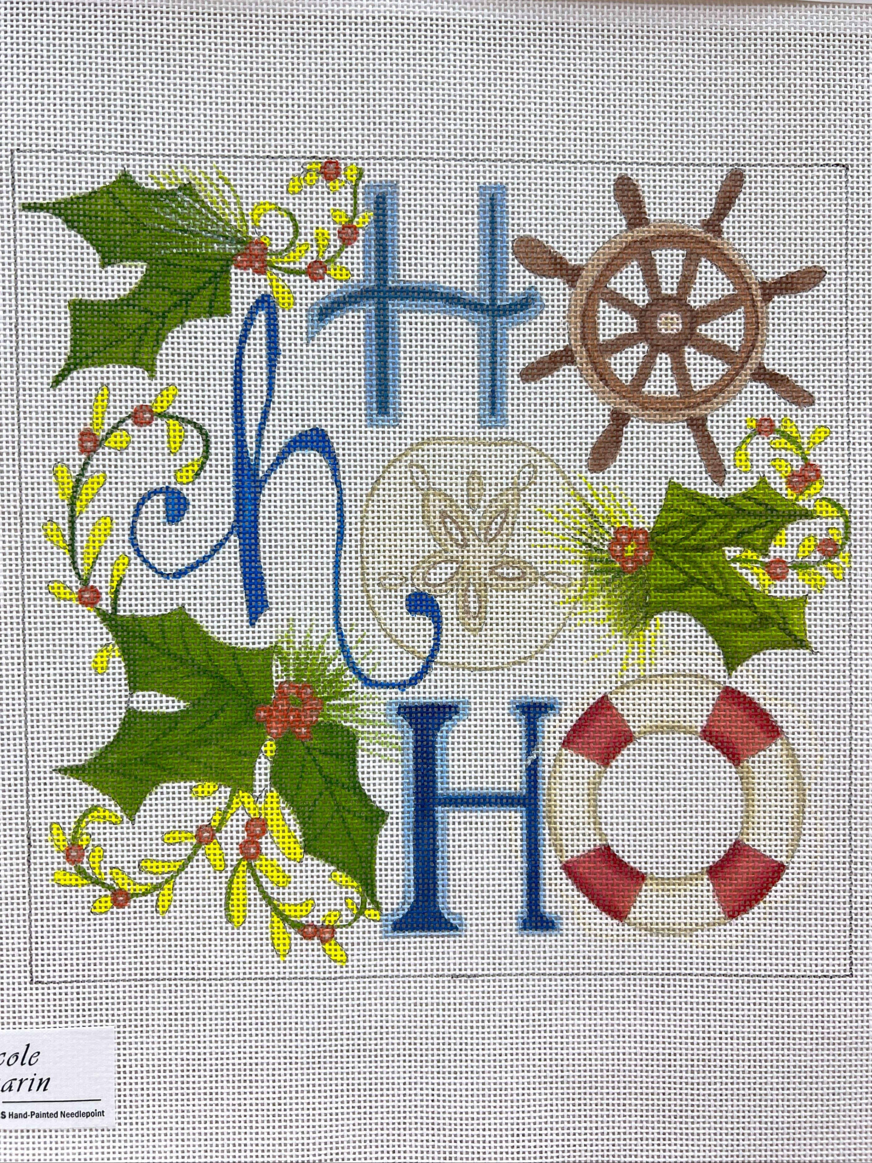 Coastal Ho! Ho! Ho! Pillow