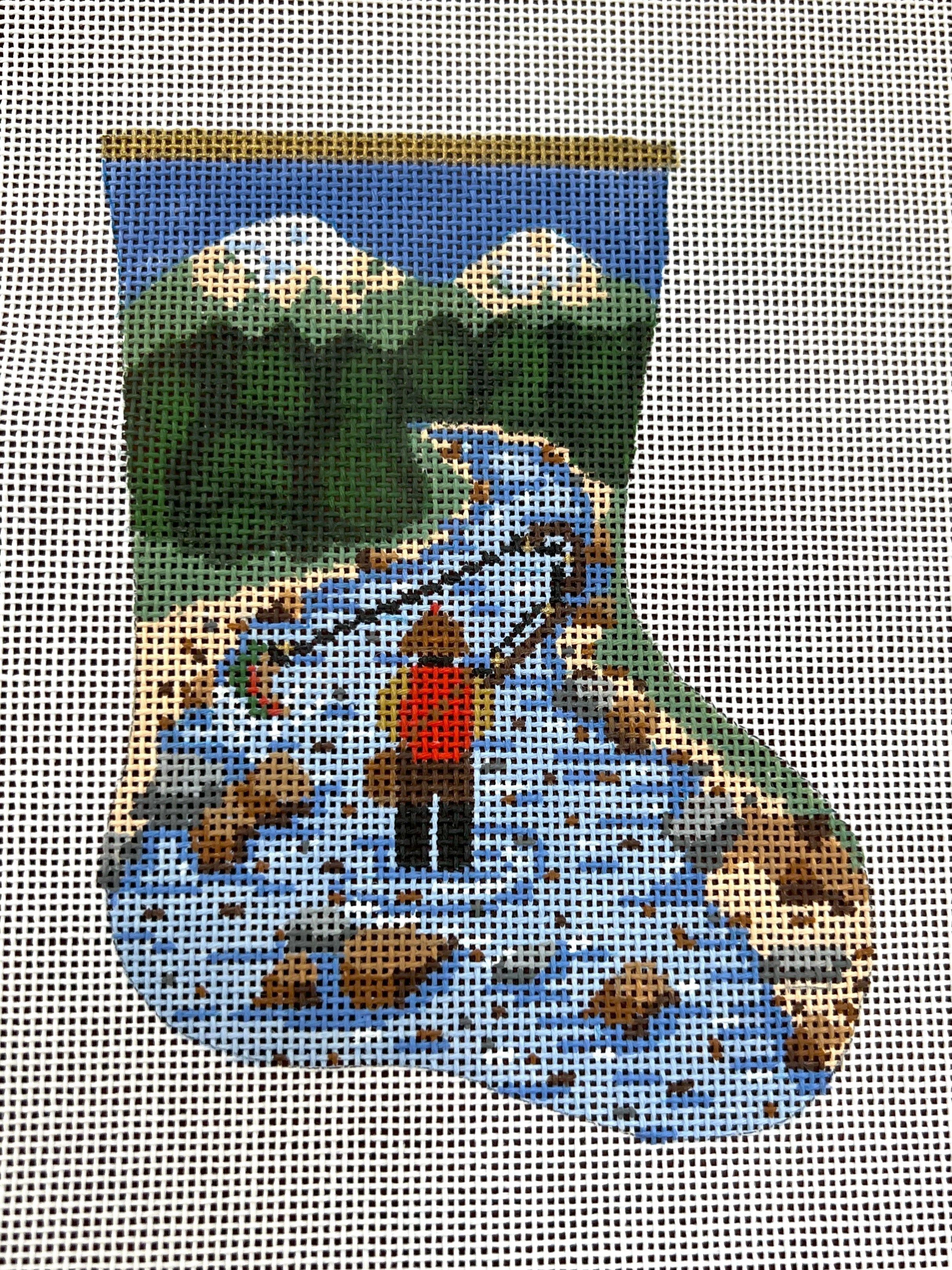 Fishing Scene Mini Sock