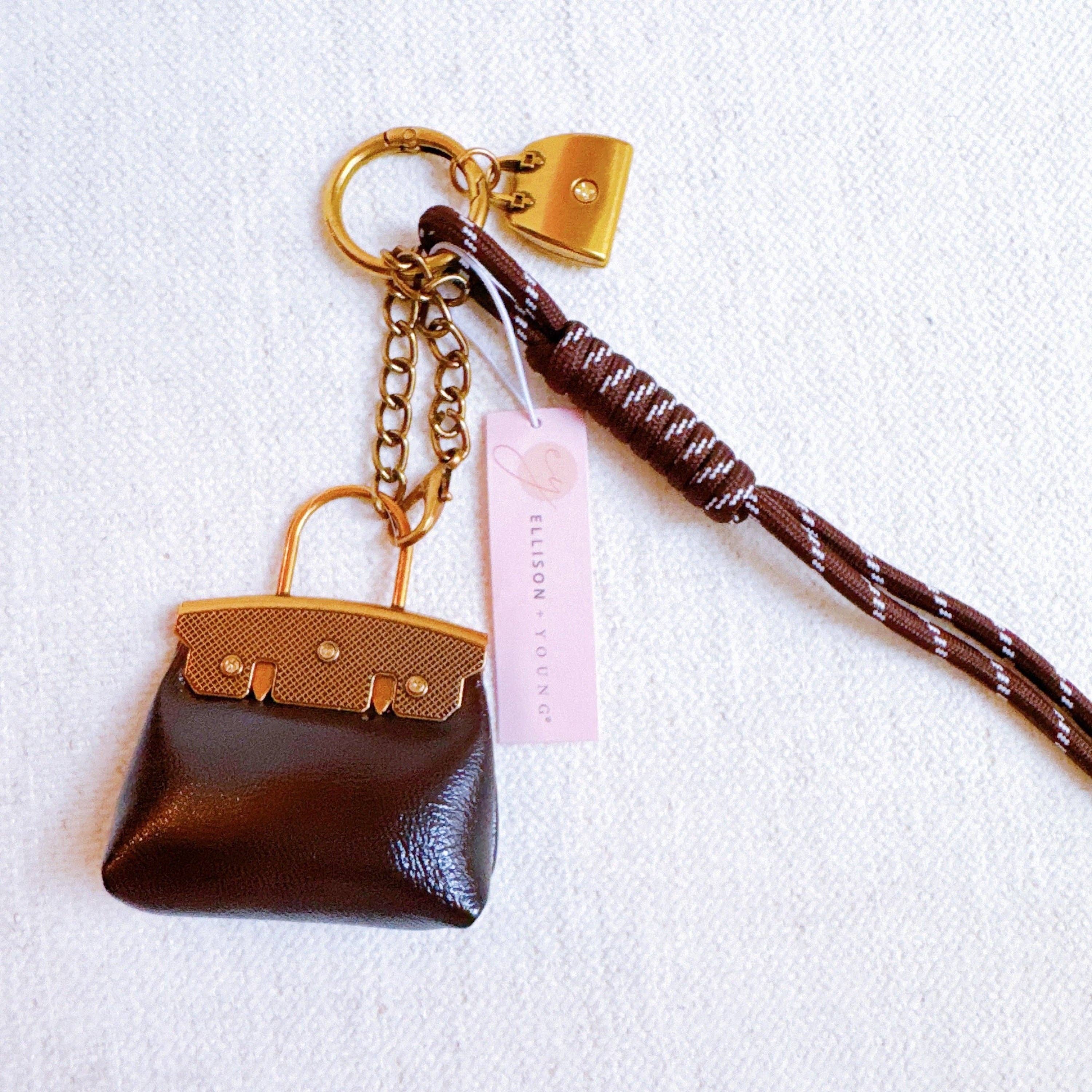 Sassy Luxe Purse Bag Charm: Brown