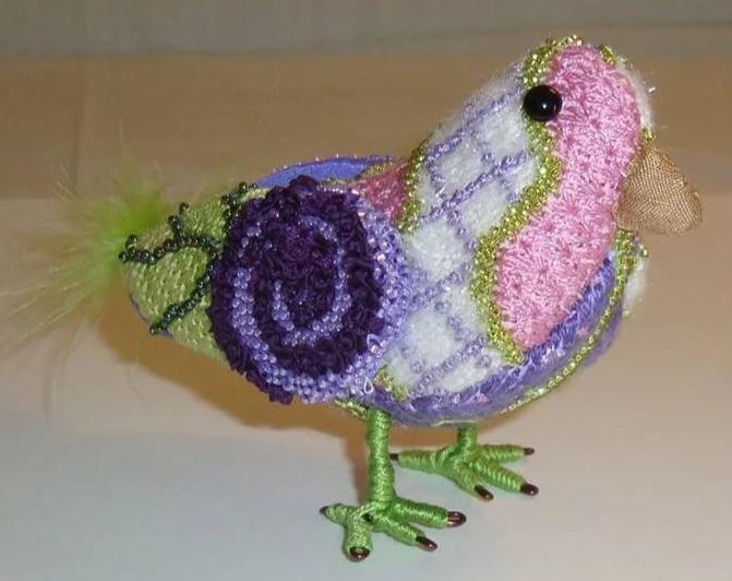 Pink Bird with Stitch Guide