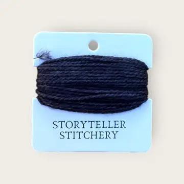 Hand-dyed embroidery thread spool, deep navy