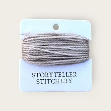 Hand-dyed embroidery thread spool, light gray-beige