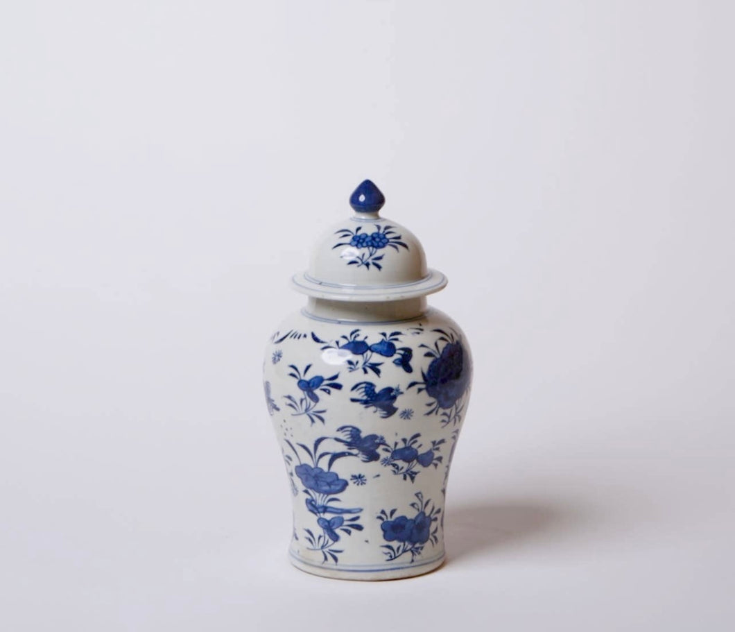 Miniature Blue & White Temple Jar