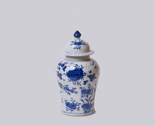 Load image into Gallery viewer, Miniature Blue &amp; White Temple Jar