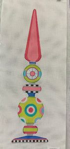 Pink & Green Finial 18in